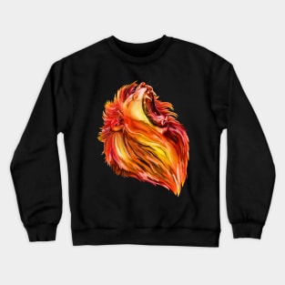 Leo Zodiac Fire Sun Lion Crewneck Sweatshirt